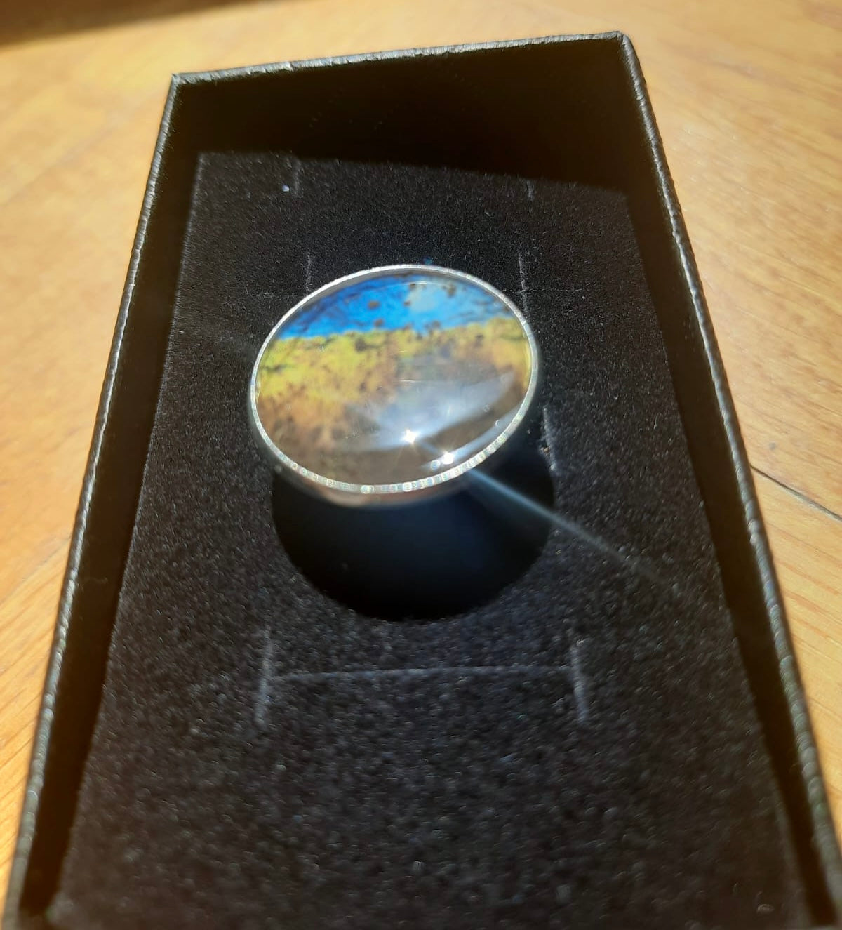 Original Earth Van Gogh Silver Plated Ring-20 mm