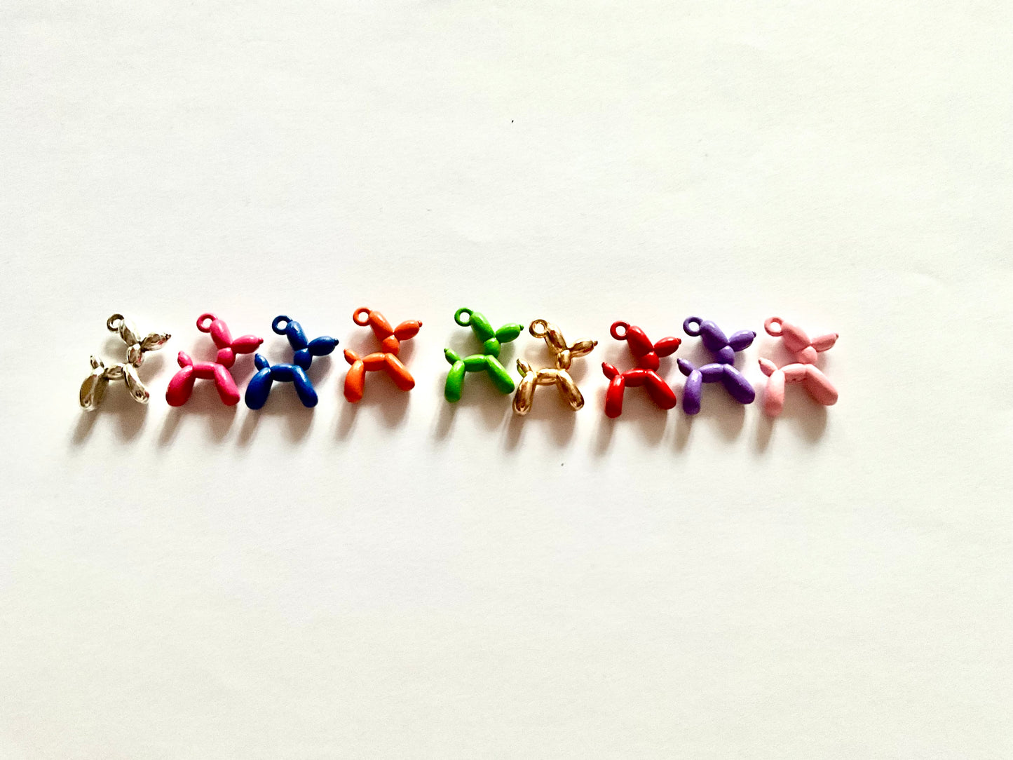 Baloon dog pendant with black cord necklace