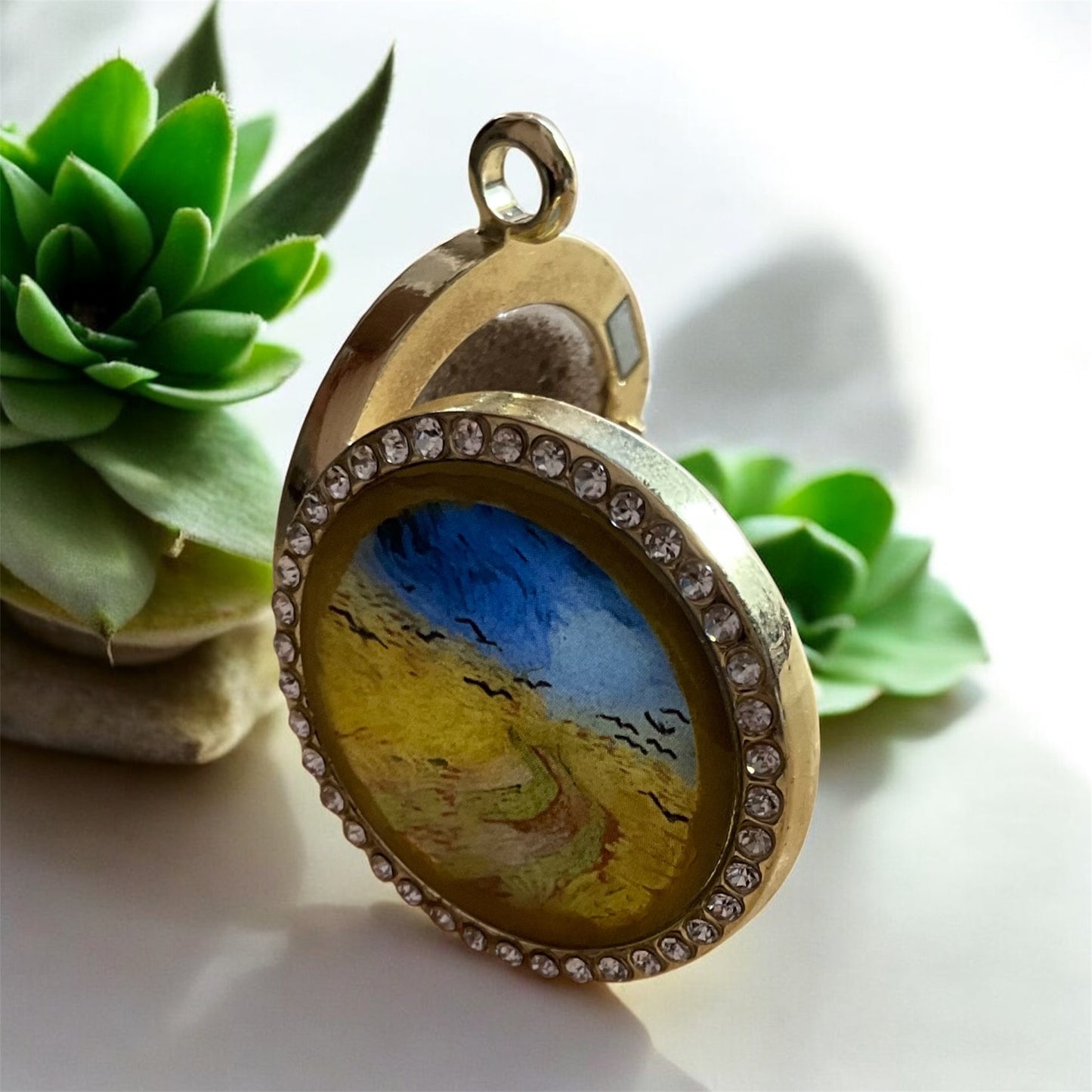 “Wheatfield Dust” — A Van Gogh Tribute Pendant