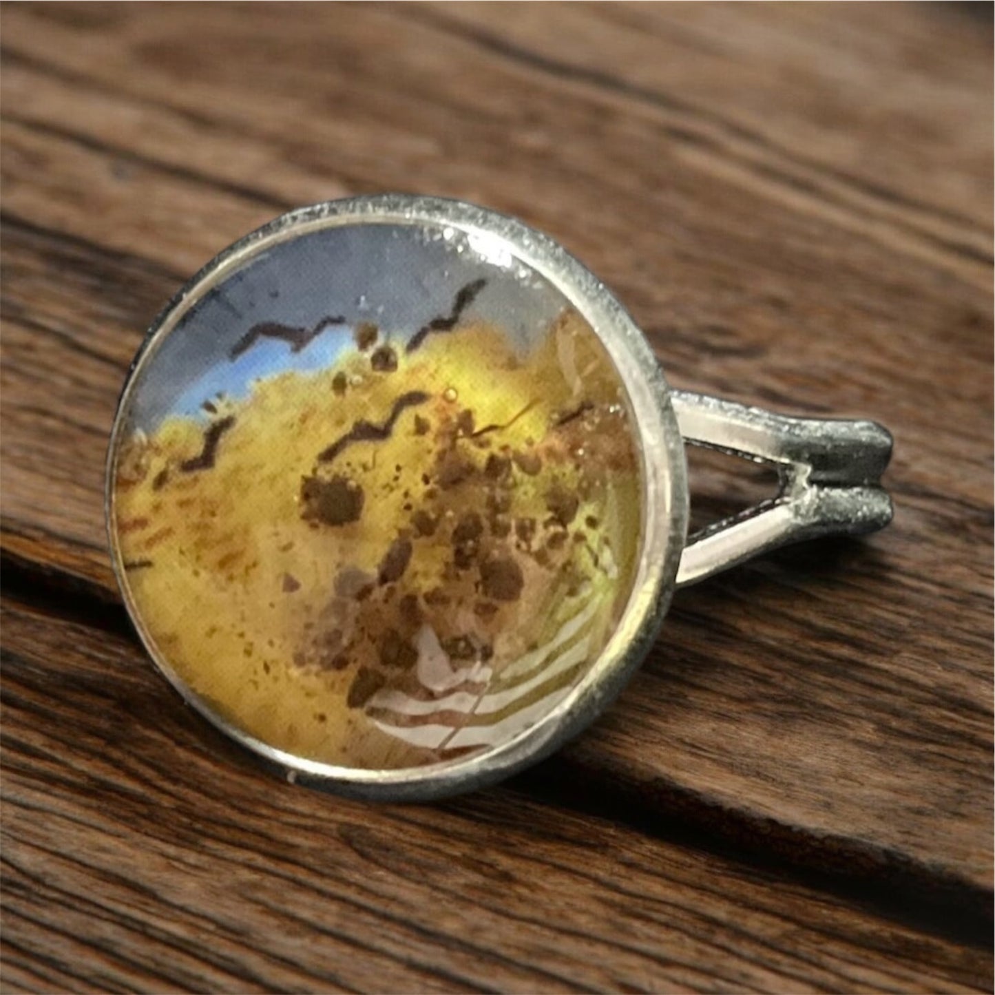 Original Earth Van Gogh silver plated ring-12 mm