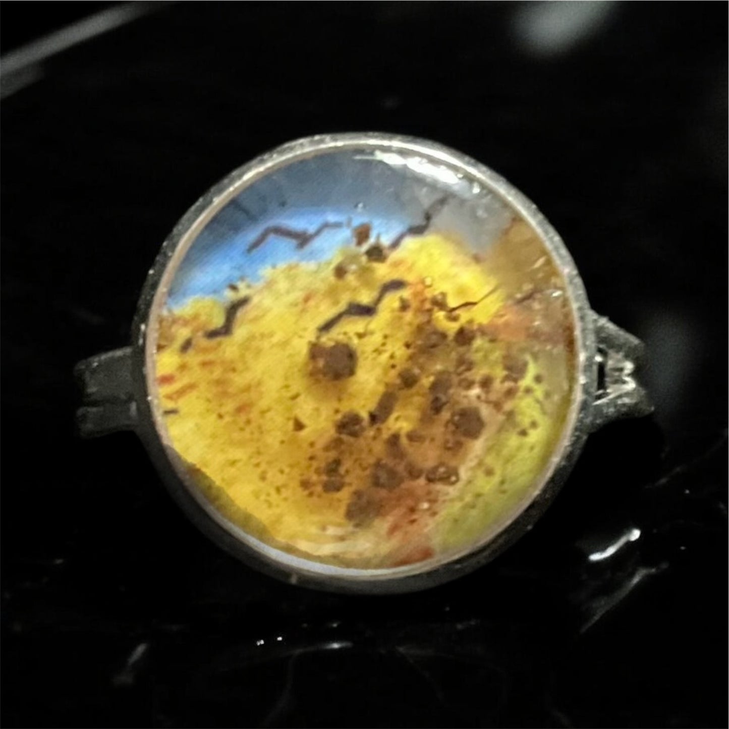 Original Earth Van Gogh silver plated ring-12 mm