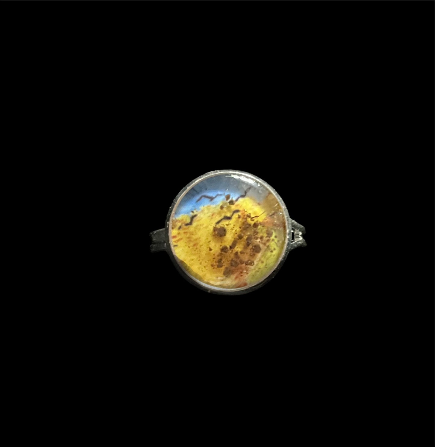 Original Earth Van Gogh silver plated ring-12 mm