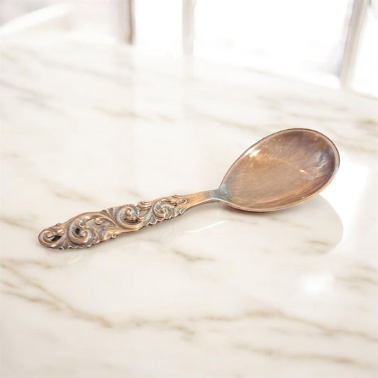 Antique Sterling Silver Sugar Spoon by Mylius Brodrene