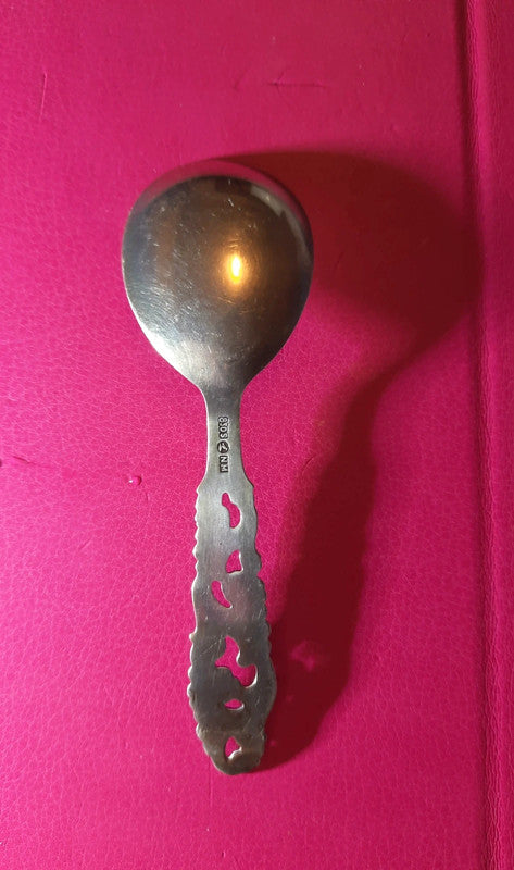Antique Sterling Silver Sugar Spoon by Mylius Brodrene