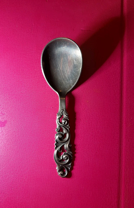 Antique Sterling Silver Sugar Spoon by Mylius Brodrene