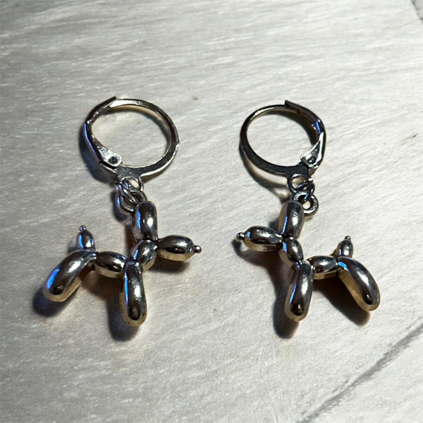 Balloon dog earrings