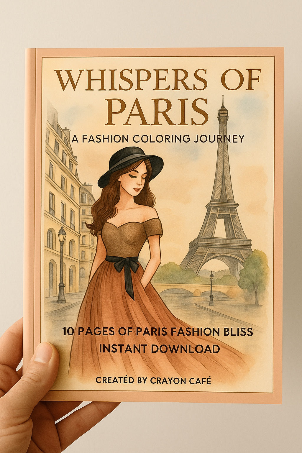 Whispers of Paris – Elegant Fashion Coloring Book for Adults | Instant Printable Art