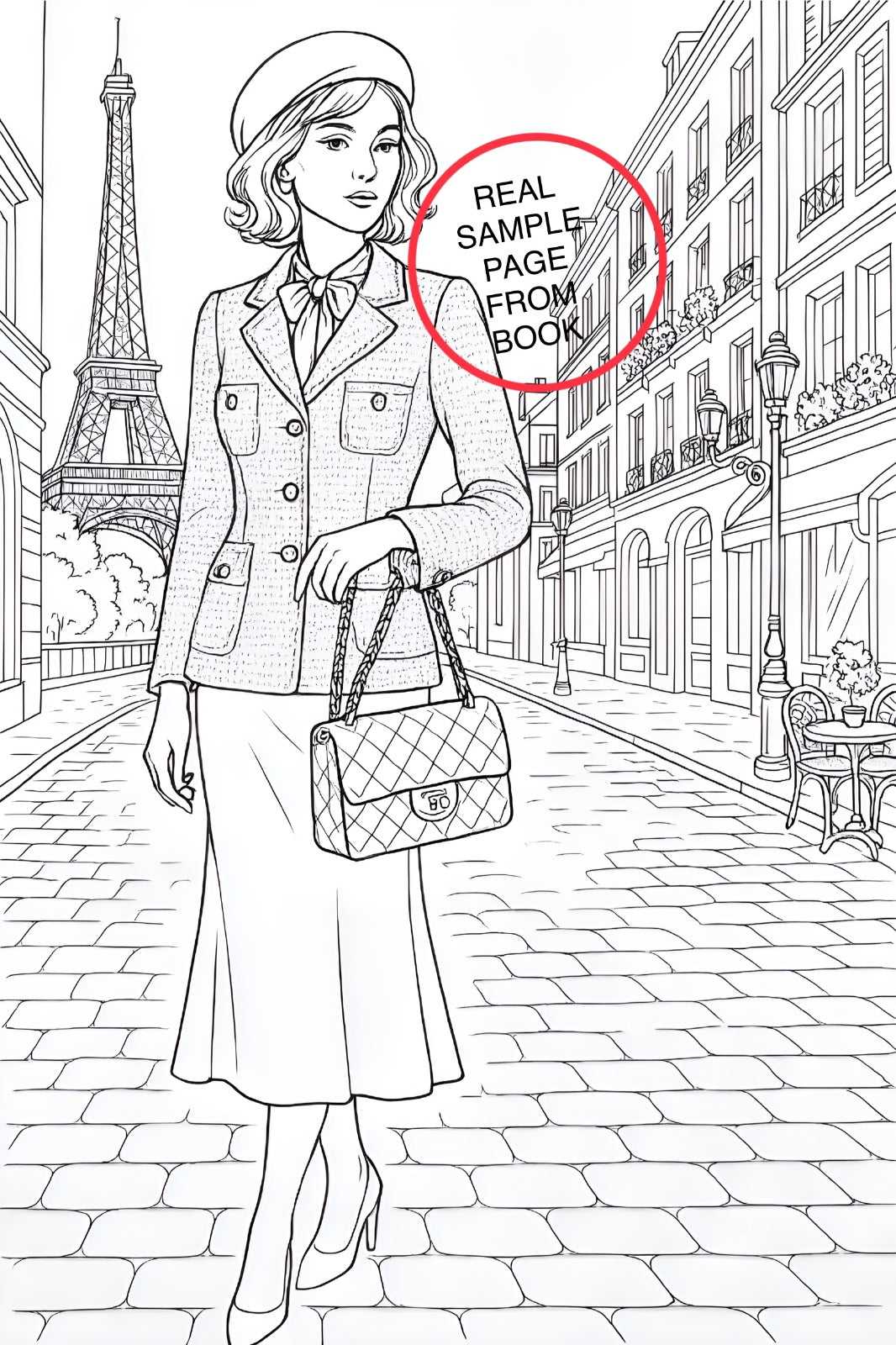 Whispers of Paris – Elegant Fashion Coloring Book for Adults | Instant Printable Art