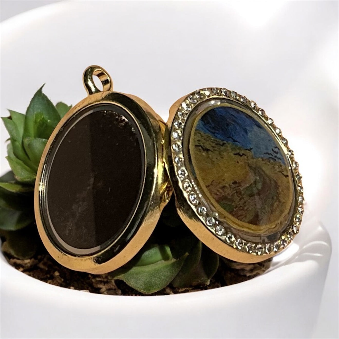 “Wheatfield Dust” — A Van Gogh Tribute Pendant