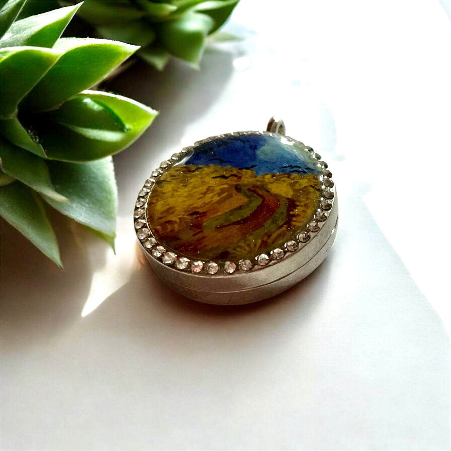 “Wheatfield Dust” — A Van Gogh Tribute Pendant