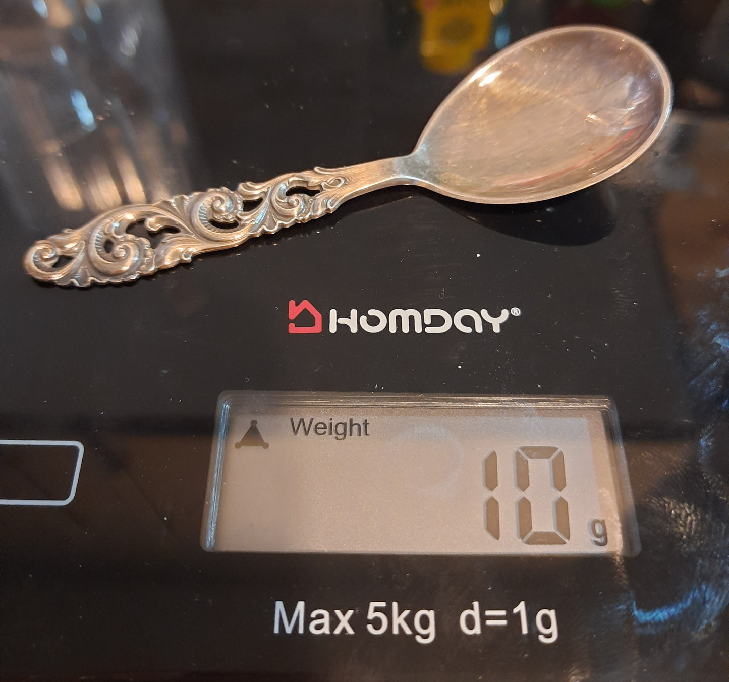 Antique Sterling Silver Sugar Spoon by Mylius Brodrene