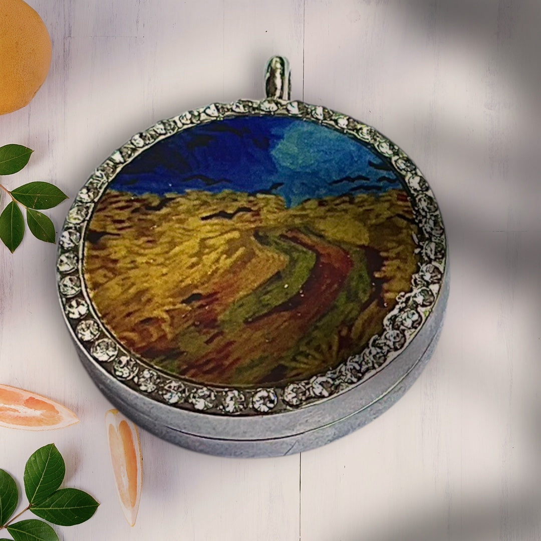 “Wheatfield Dust” — A Van Gogh Tribute Pendant
