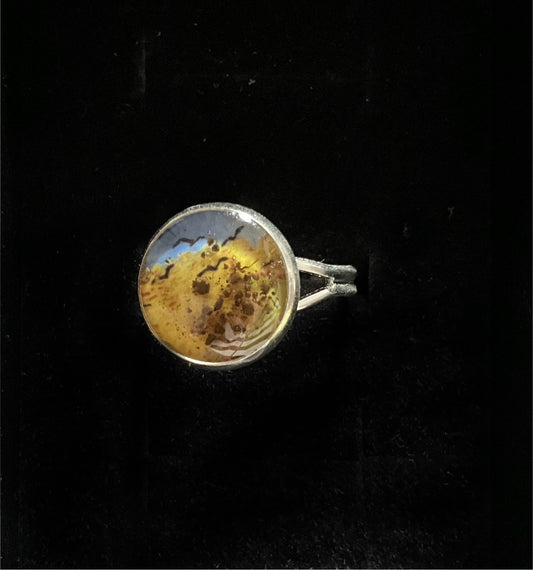 Original Earth Van Gogh silver plated ring-12 mm