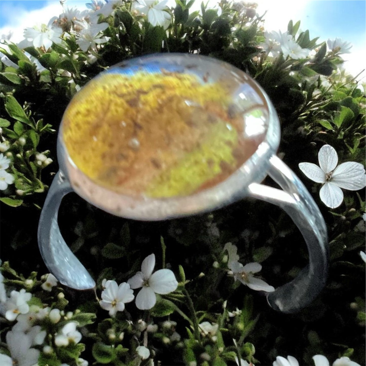 Original Earth Van Gogh silver plated ring-12 mm