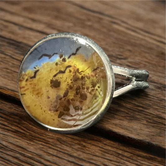 Original Earth Van Gogh silver plated ring-12 mm