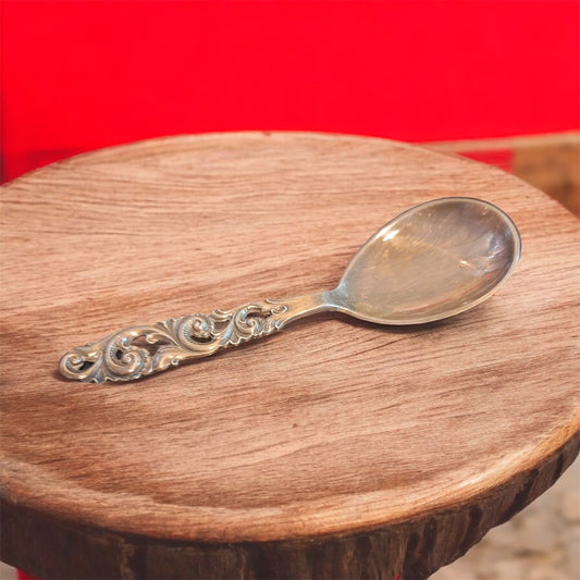 Antique Sterling Silver Sugar Spoon by Mylius Brodrene