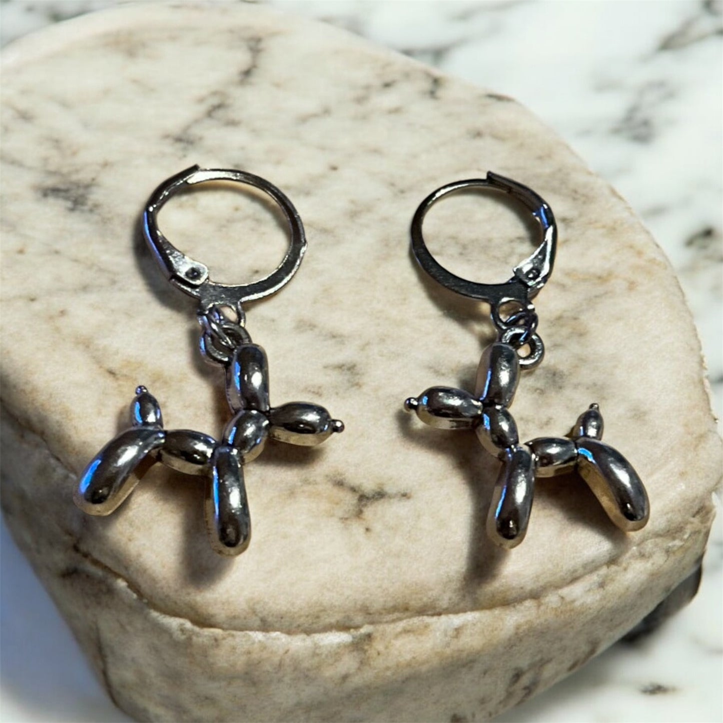 Balloon dog earrings