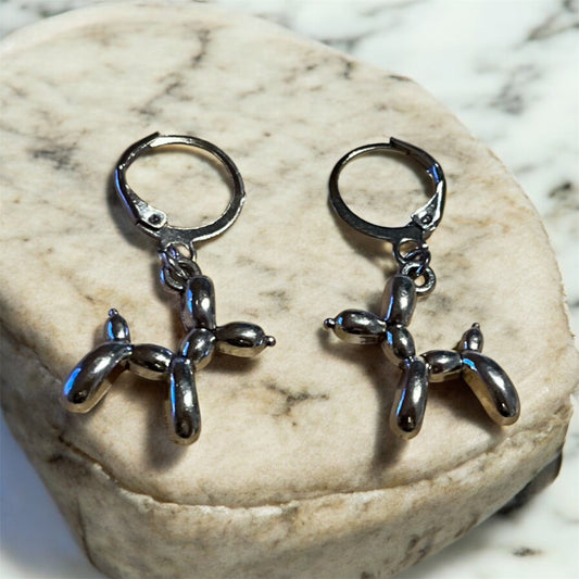 Balloon dog earrings