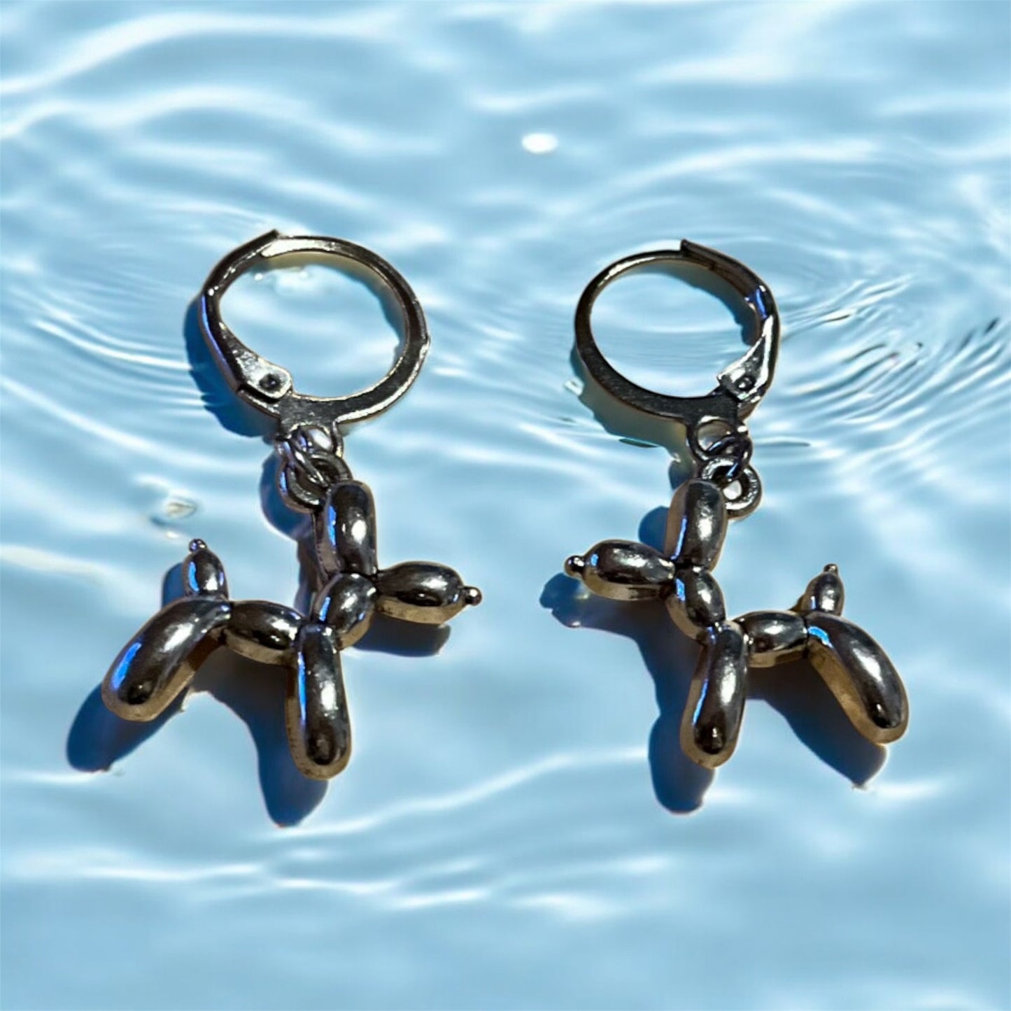 Balloon dog earrings