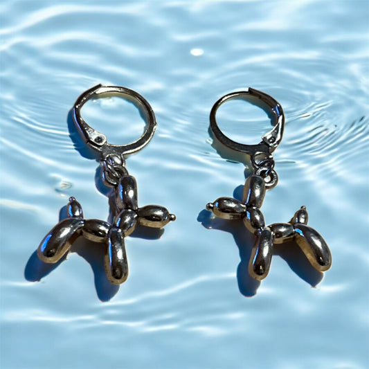 Balloon dog earrings